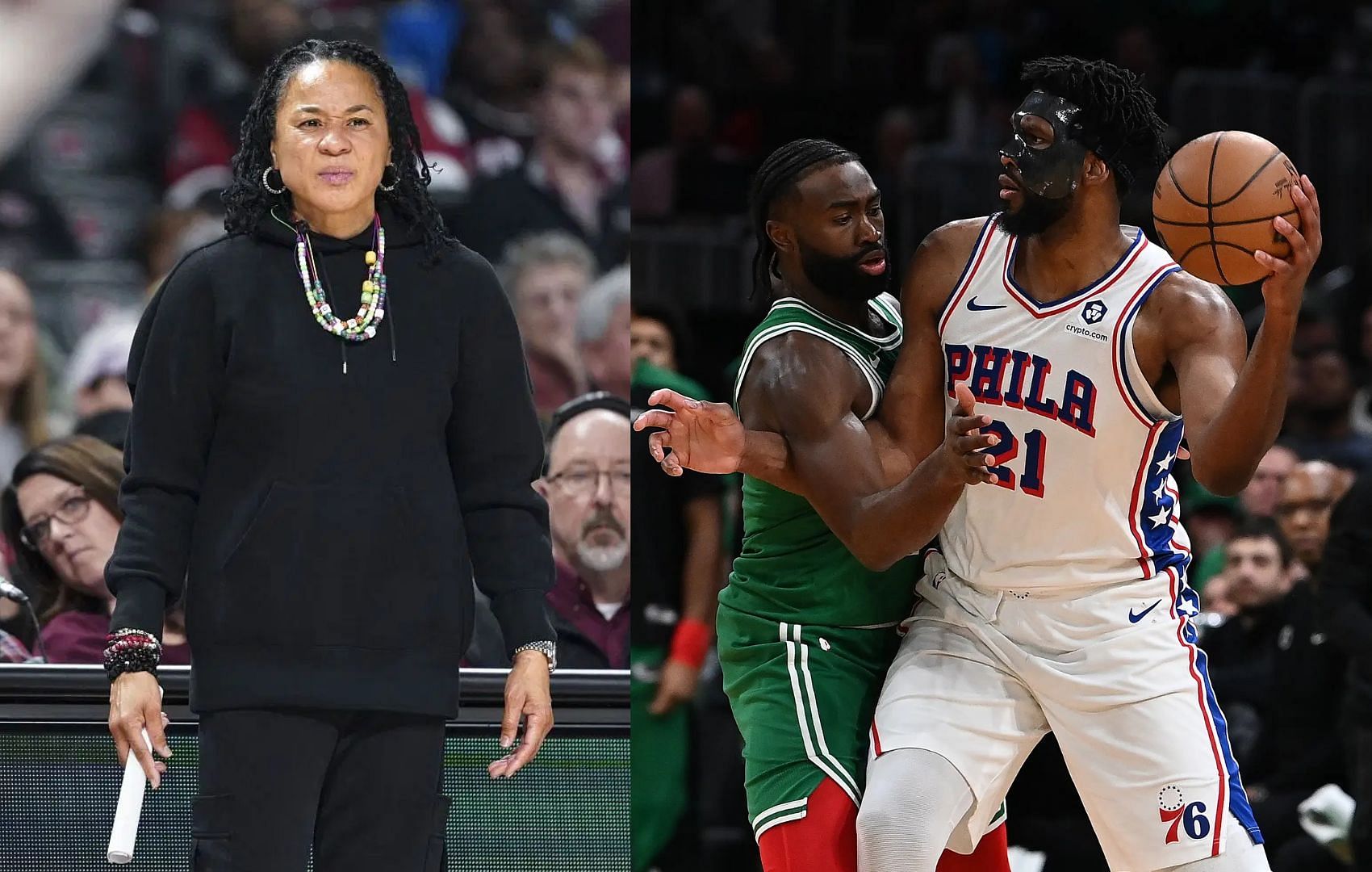 Dawn Staley, Jaylen Brown, Joel Embiid