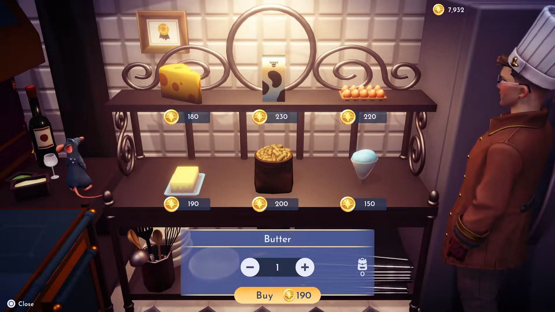 Butter is expensive compared to other ingredients (Image via Gameloft || YouTube/@Greymane Gaming)