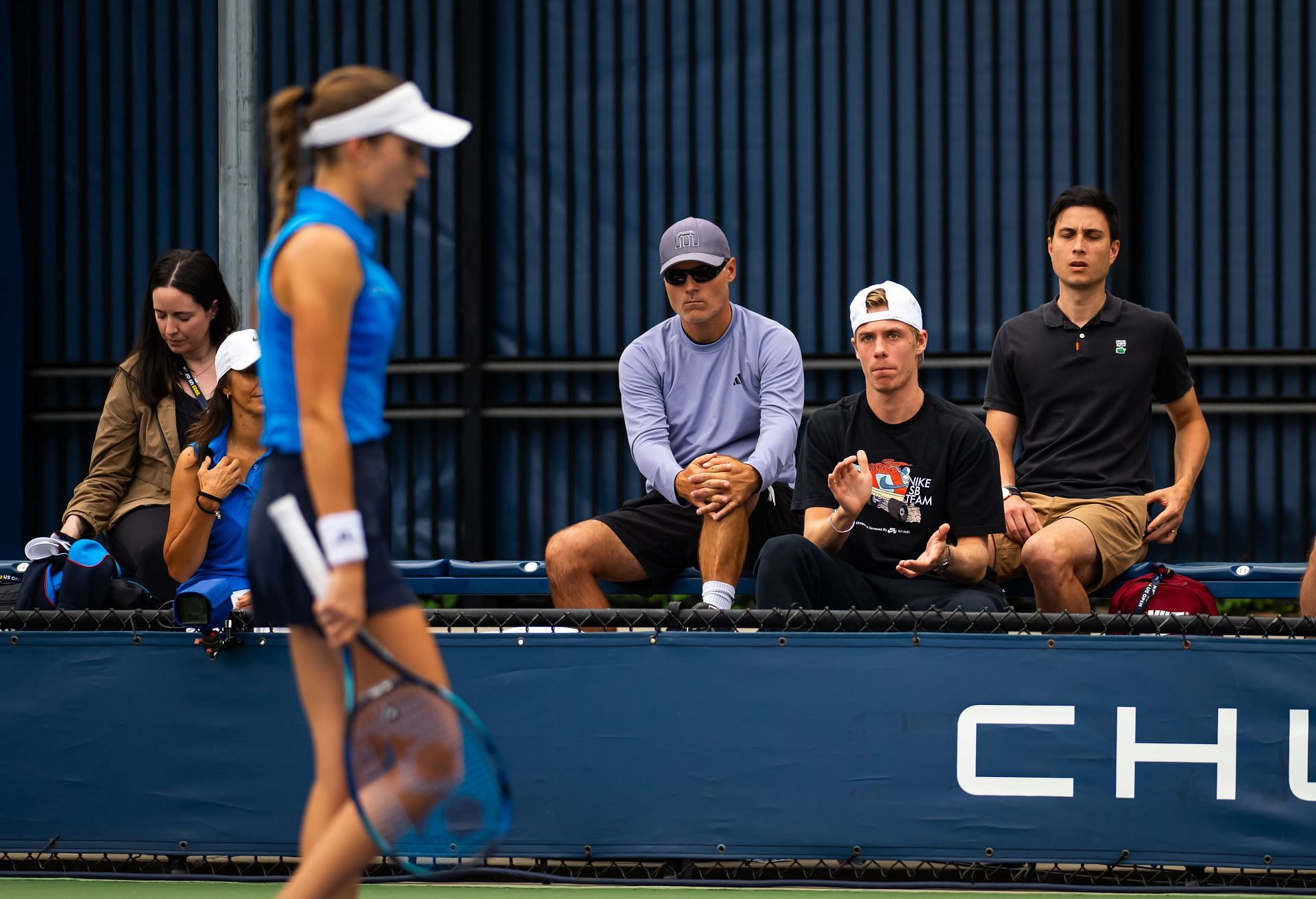 Shapovalov pictured at Bjorklund's match at the 2023 US Open - Image Source: Getty