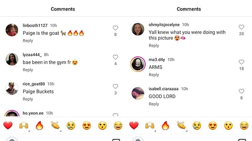 Fans took to Instagram to react to Paige Bueckers showing off her impressive physique in UConn's win over Providence. Source: Instagram/@uconnwbb