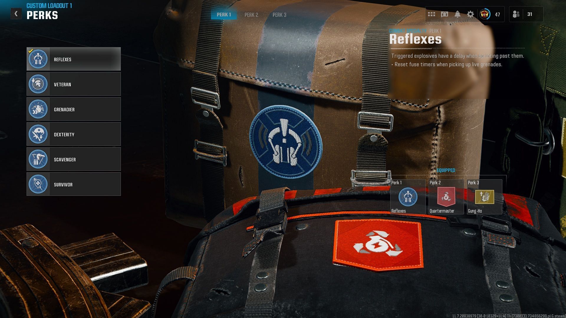 Using Reflexes Perk in Warzone loadouts (Image via Activision)