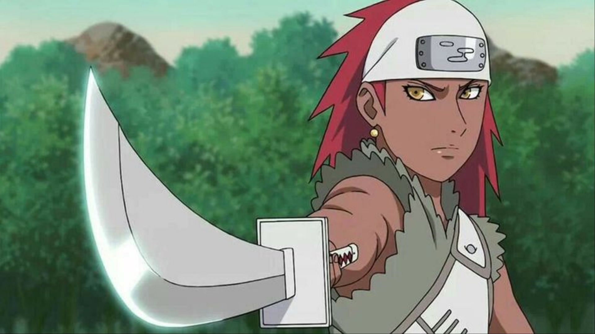 Karui is a Hidden Cloud Ninja and a friend to Killer Bee (Image via Studio Pierrot)