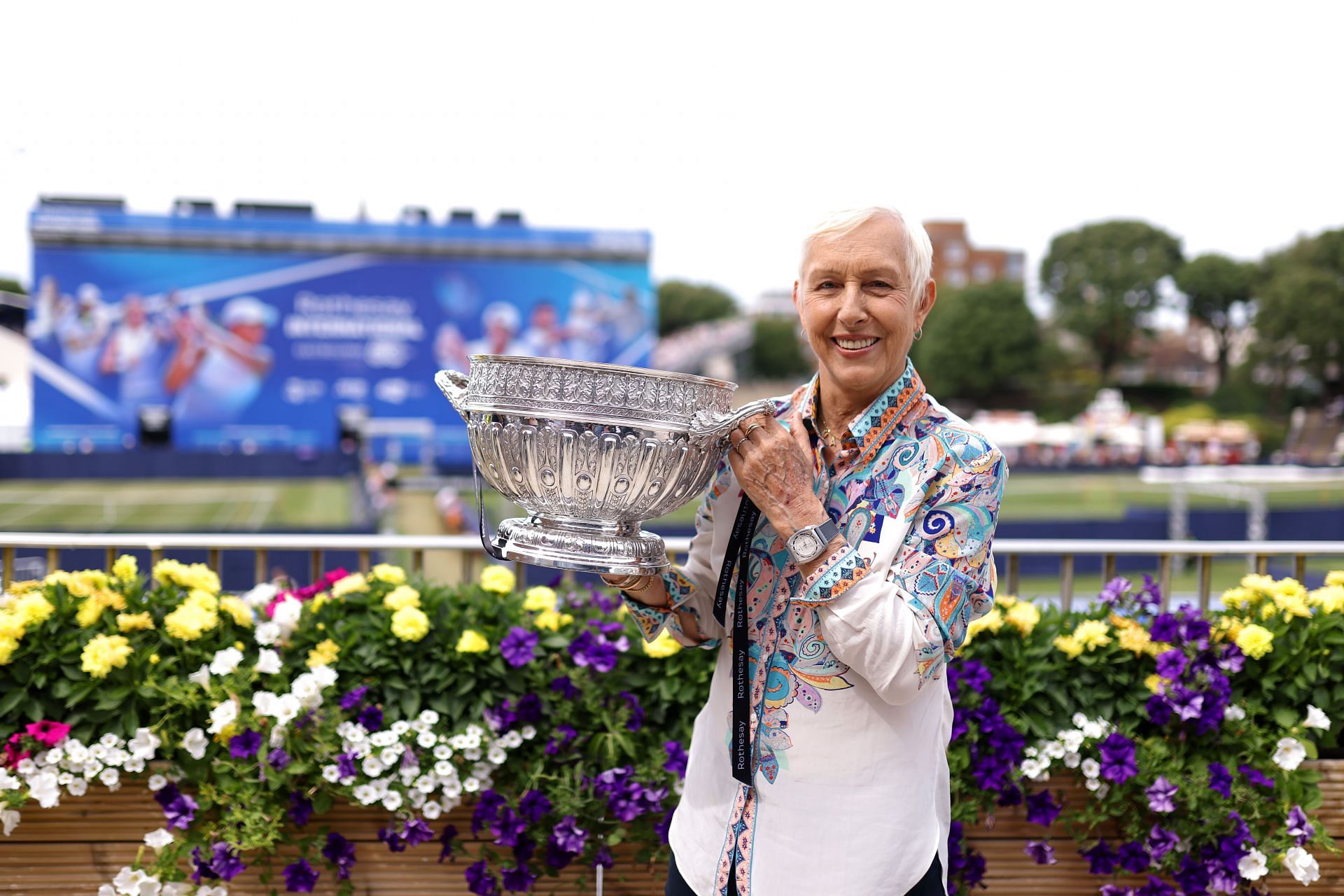 Martina Navratilova at the Rothesay International. (Photo: Getty)