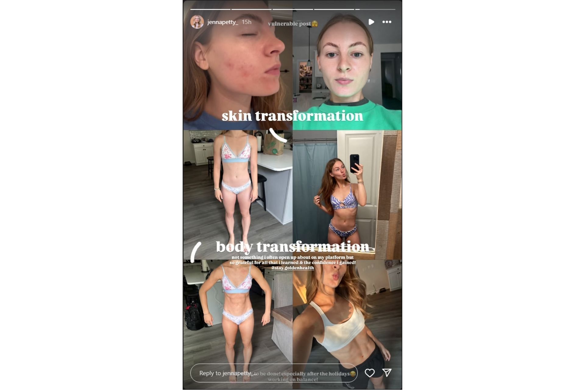 Jenna Petty shares her transformation journey  - Source: via @jennapetty_ on Instagram