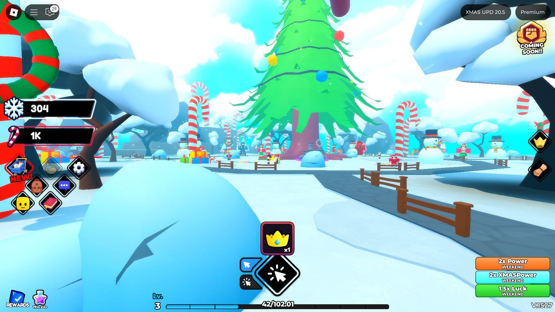 The Xmas Event overworld (Image via Roblox)