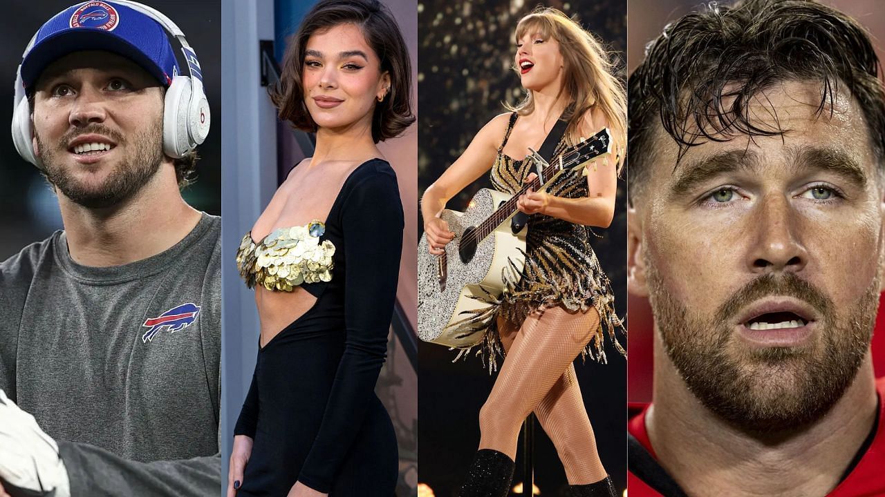 Josh Allen, Hailee Steinfeld, Taylor Swift, Travis Kelce (Source: Getty Images)