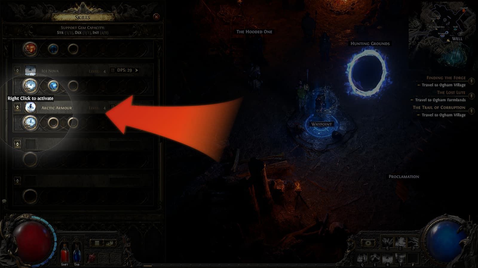 Here&#039;s how to activate Buff Gems (Image via Path of Exile 2)