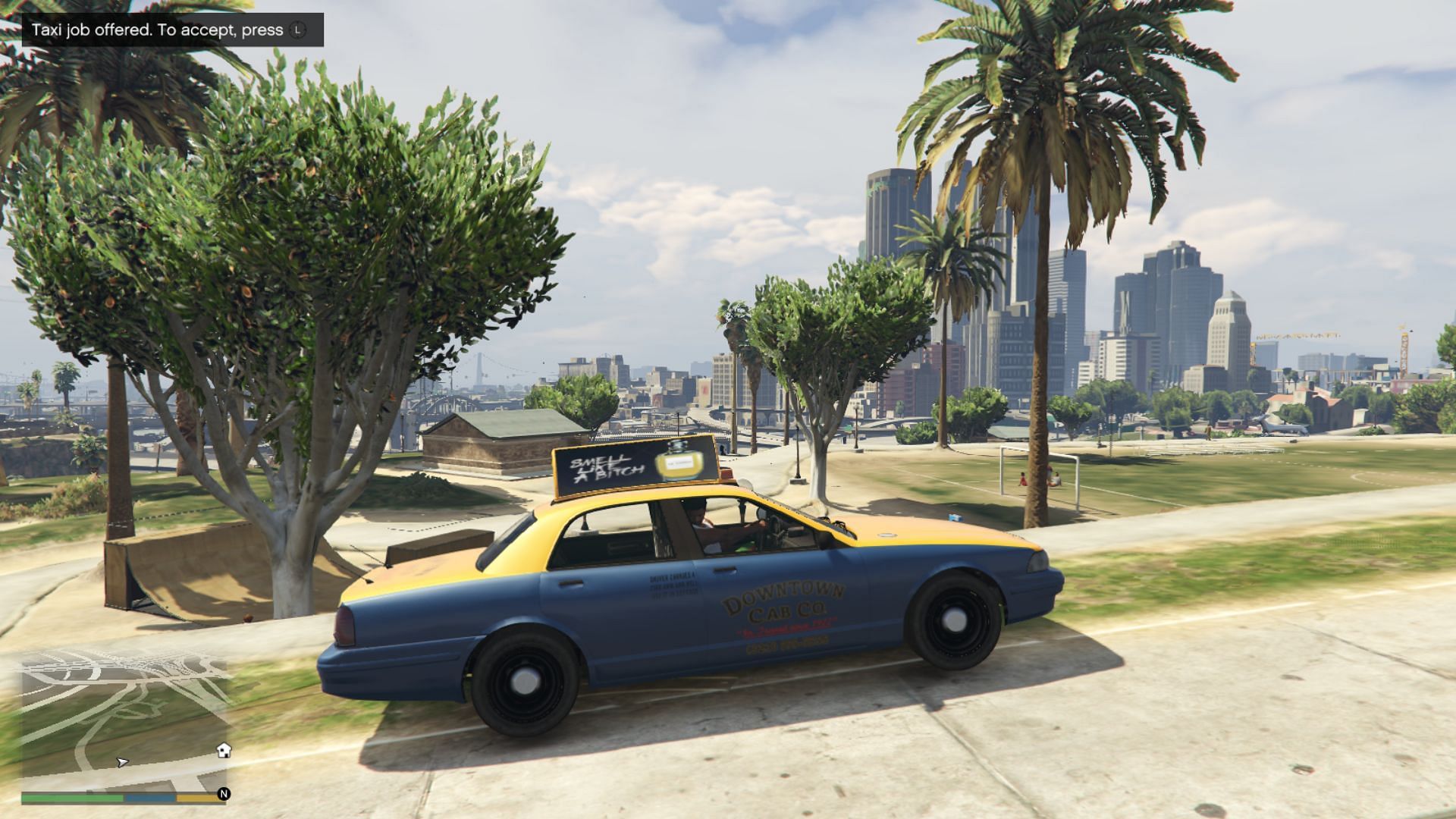 An in-game screenshot for GTA 5 Downtown Cab Co. guide readers (2/9) (Image via Rockstar Games)