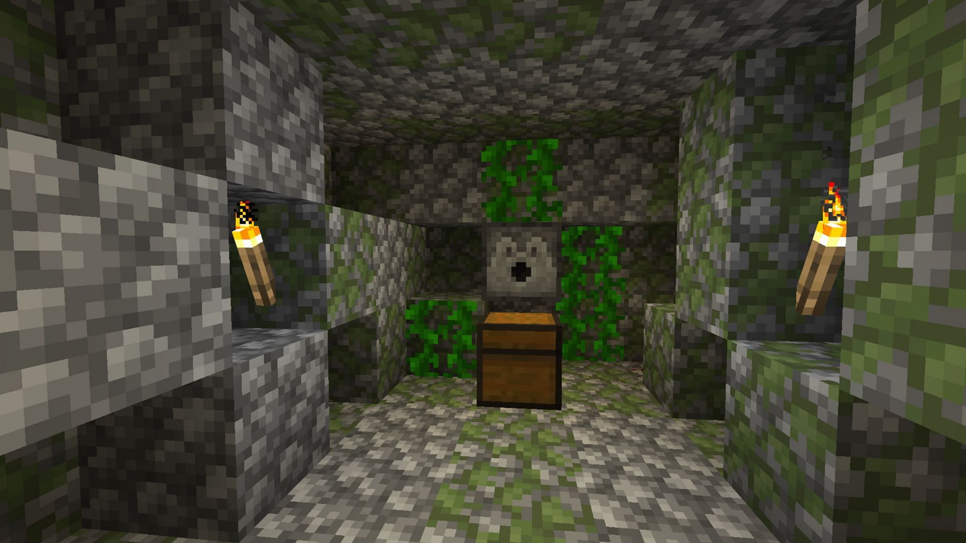 Evade the traps and loot the resources in the chest (Image via Mojang Studios)