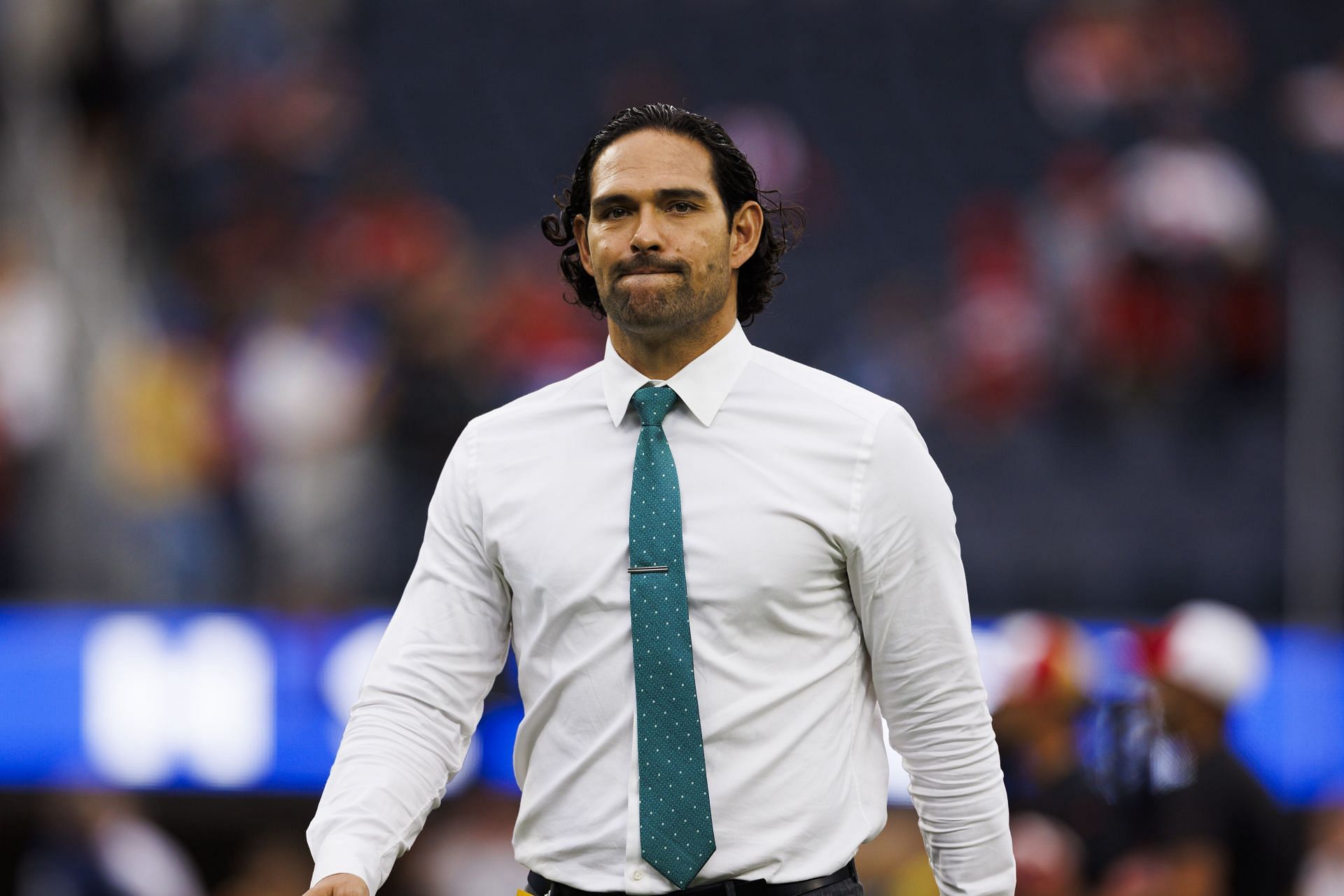 Mark Sanchez former NFL quarterback at the San Francisco 49ers v Los Angeles Rams (Image via Getty)