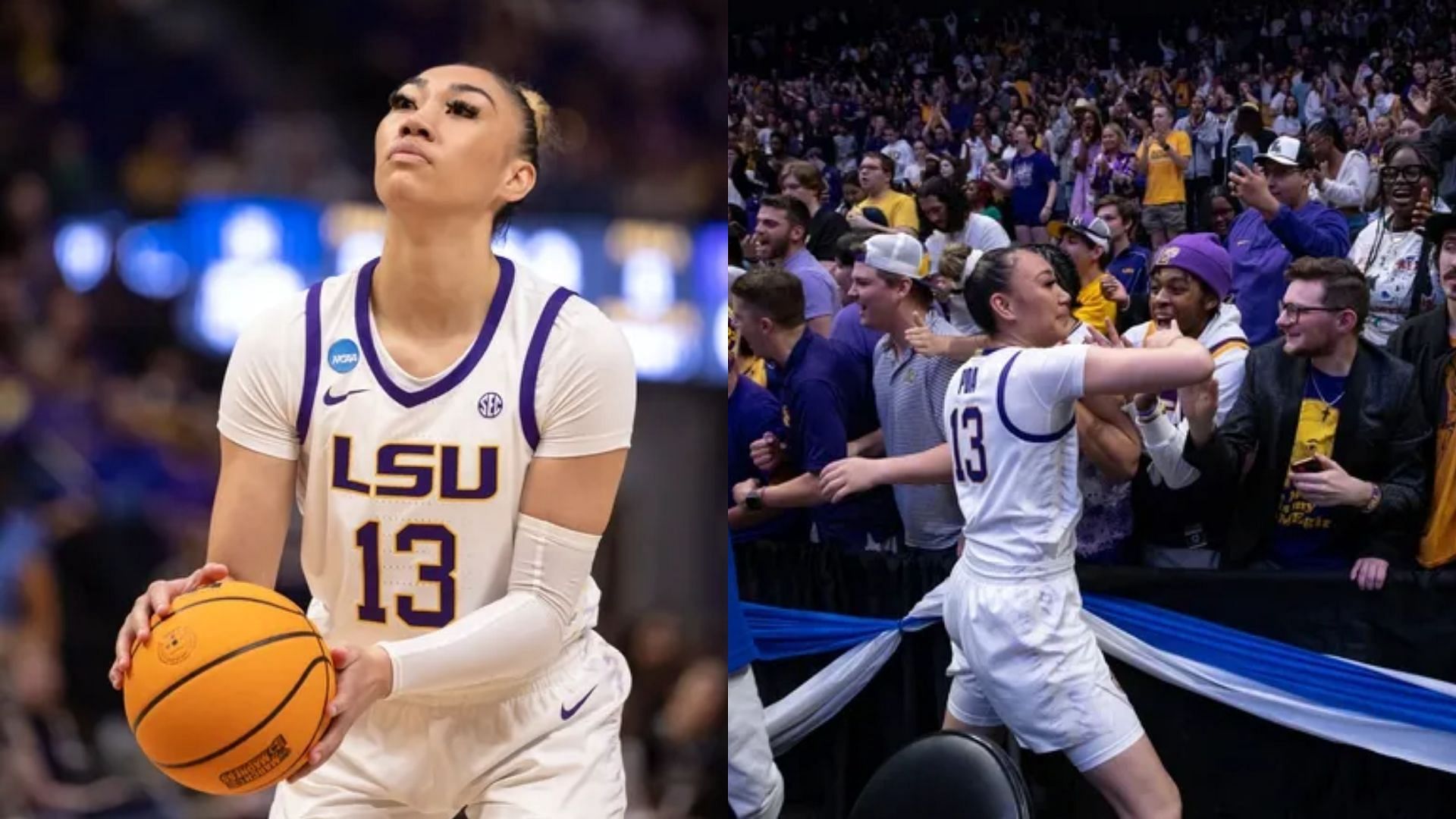 LSU Tigers guard Last-Tear Poa took to social media to flaunt a stunning metallic outfit.