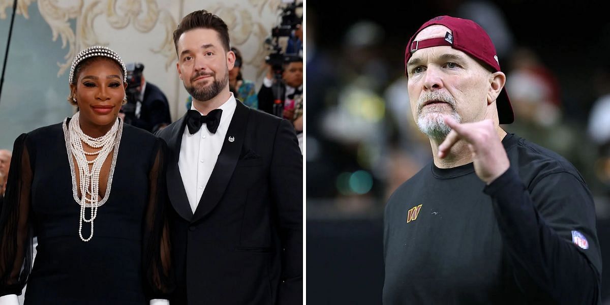 Serena Williams with husband Alexis Ohanian &amp; Dan Quinn | Image Source: Getty 