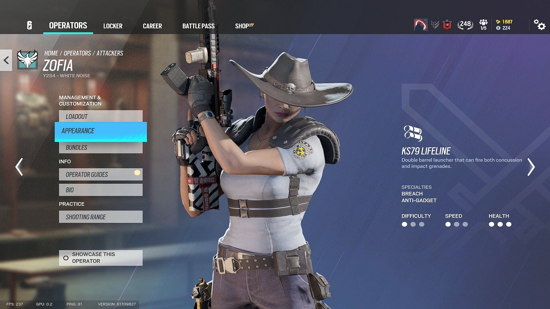 Zofia is a member of the Ghosteyes squad in R6 (Image via Ubisoft)