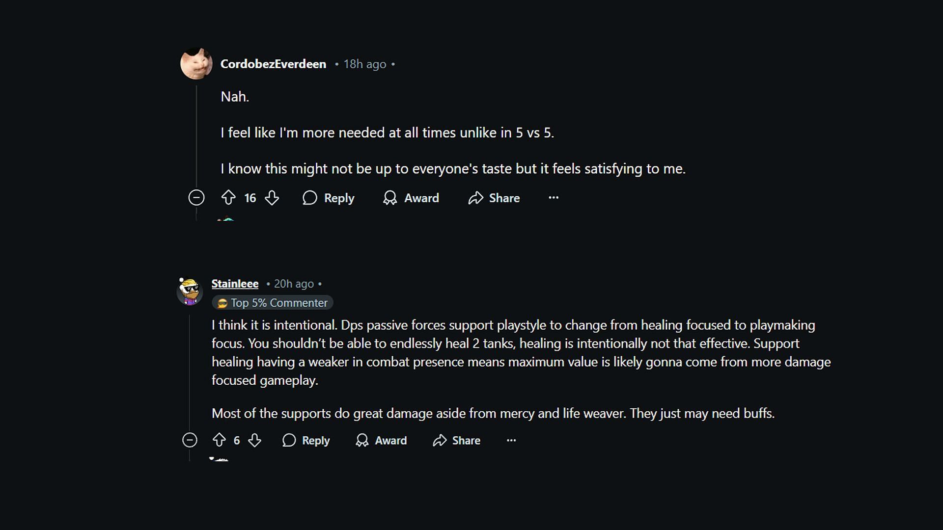 More comments from the community (Image via Reddit || r/Overwatch)