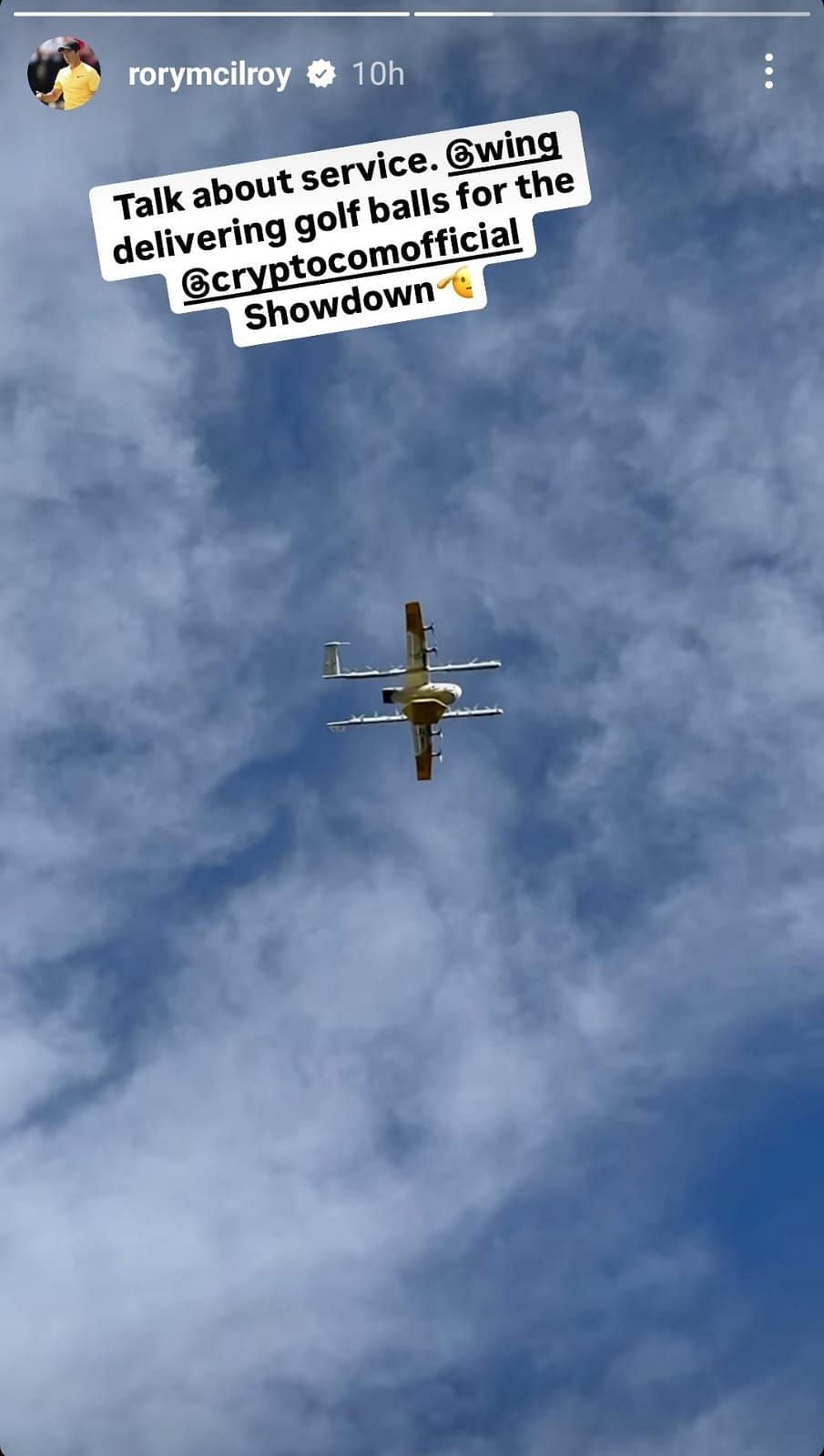 Drone at the Shadow Creek Golf Course ( via Rory McIlroy&#039;s Instagram story)