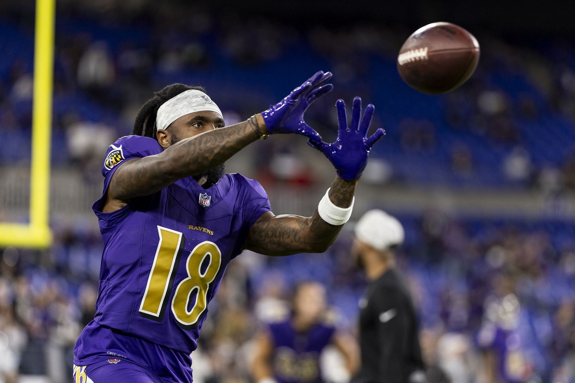 Diontae Johnson warming up before Cincinnati Bengals v Baltimore Ravens - Source: Getty