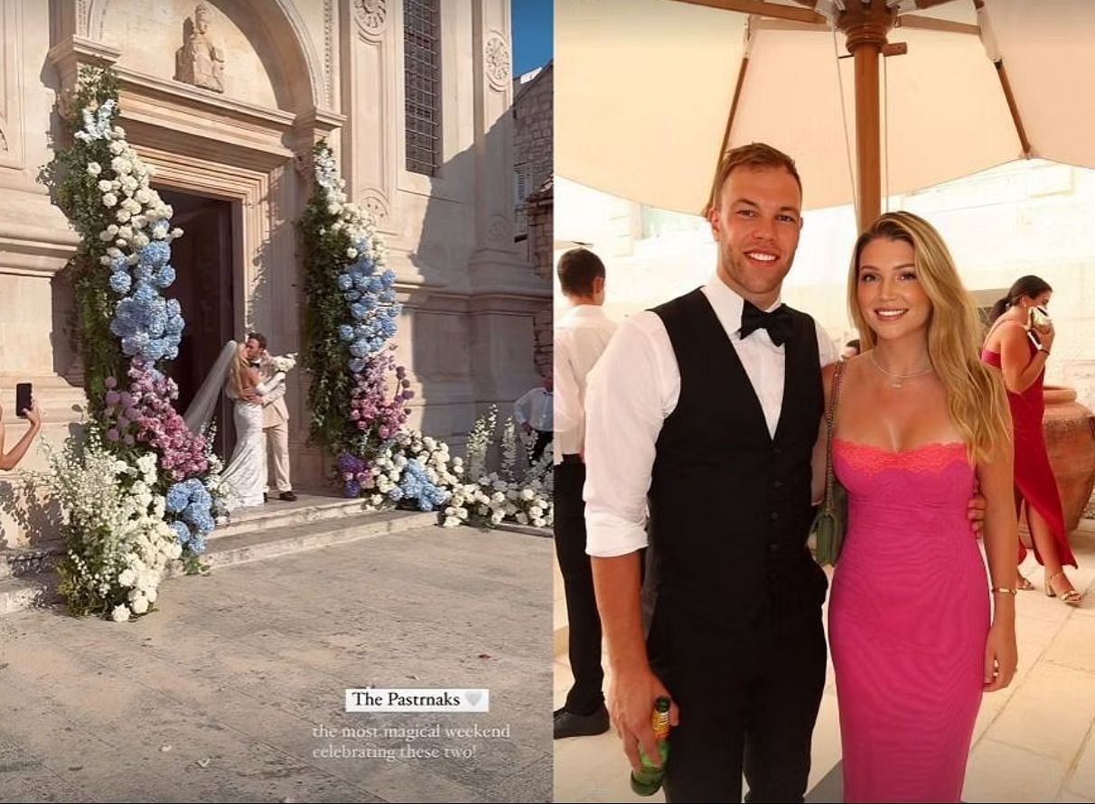 Taylor and Rachel Hall were present at David Pastrnak&#039;s Croatian wedding (via IG @rachelrushhall