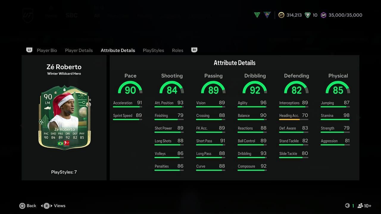 The card has amazing stats (Image via EA Sports)