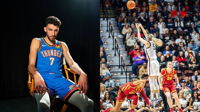 Chet Holmgren drops a hilarious one-liner while admiring Paige Bueckers’ game sneakers