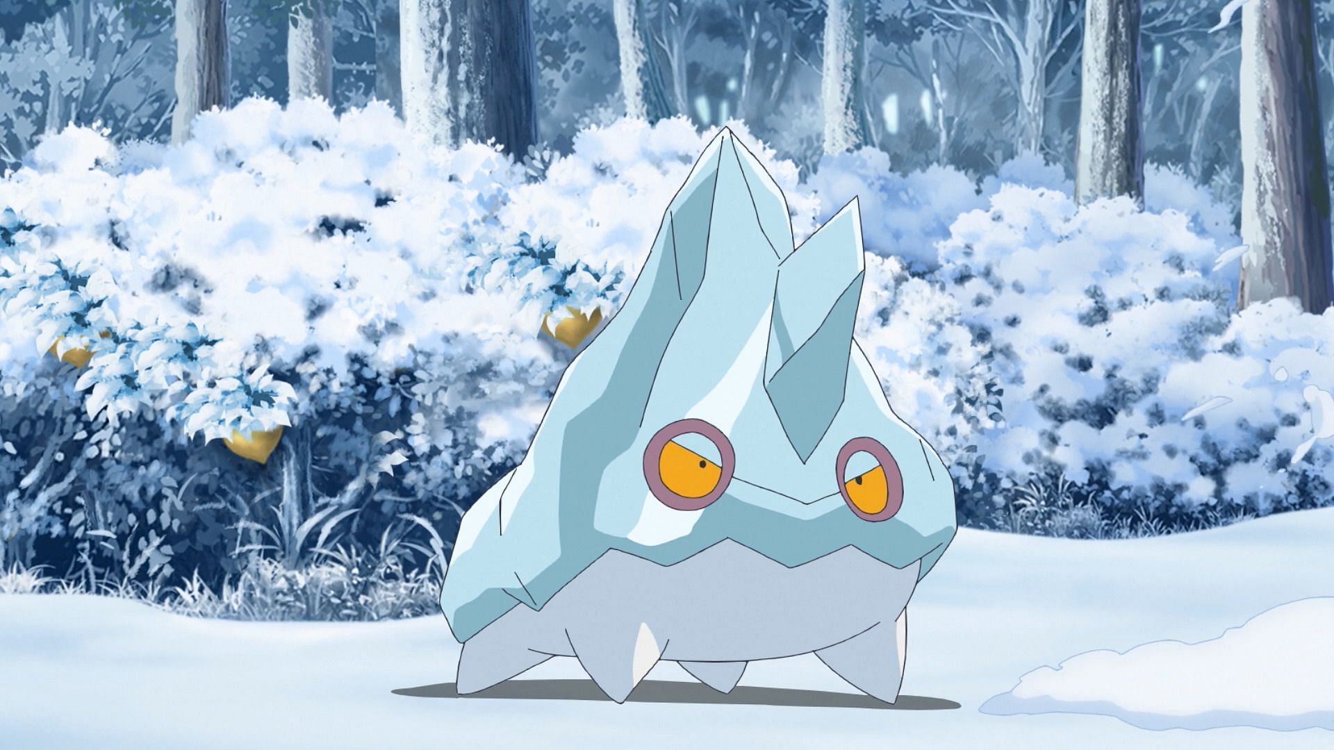 Bergmite will have the highest chance of appearing in snowy weather (Image via The Pokemon Company)