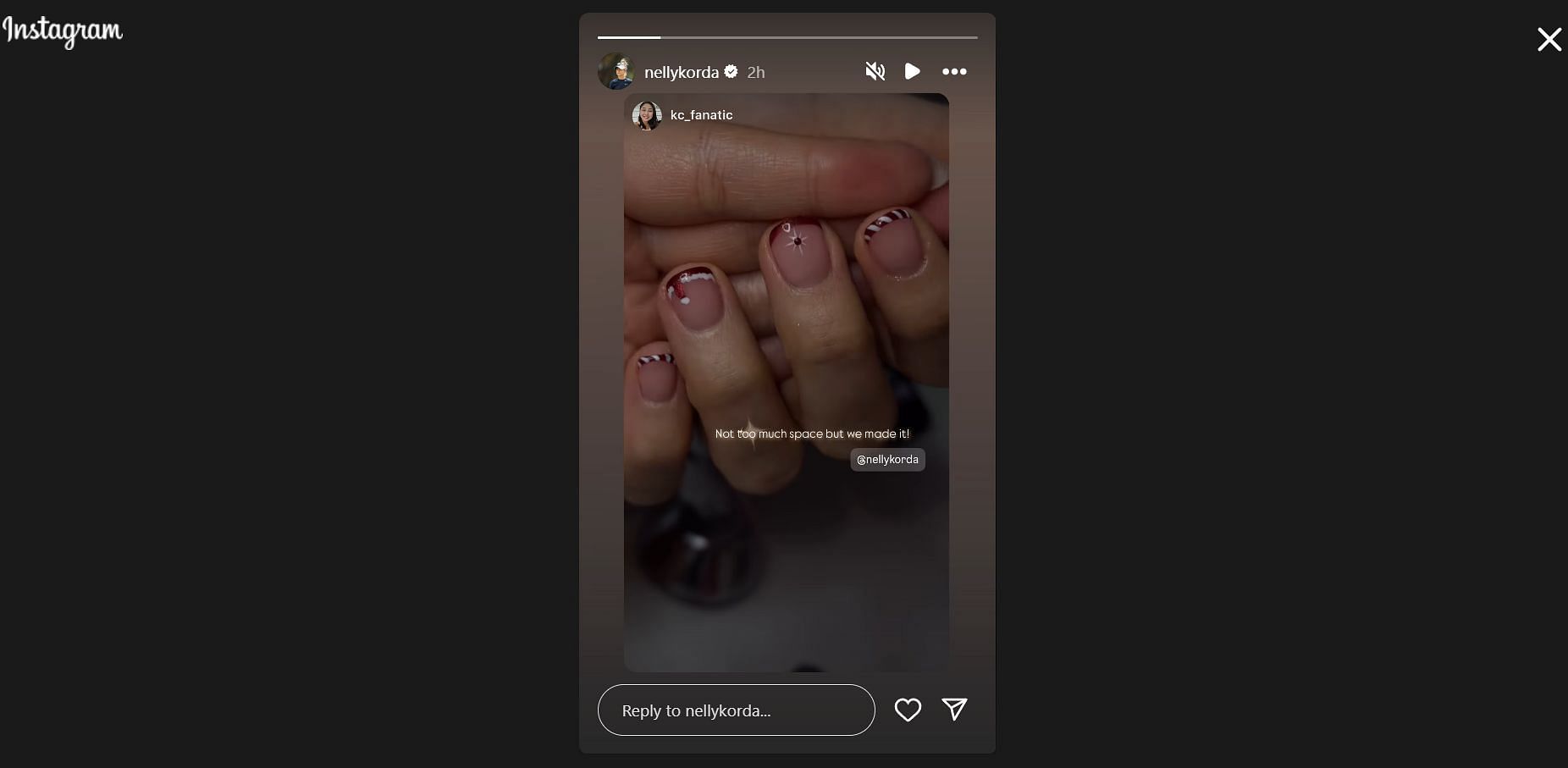 Image from Nelly Korda&#039;s Instagram Story/@nellykorda