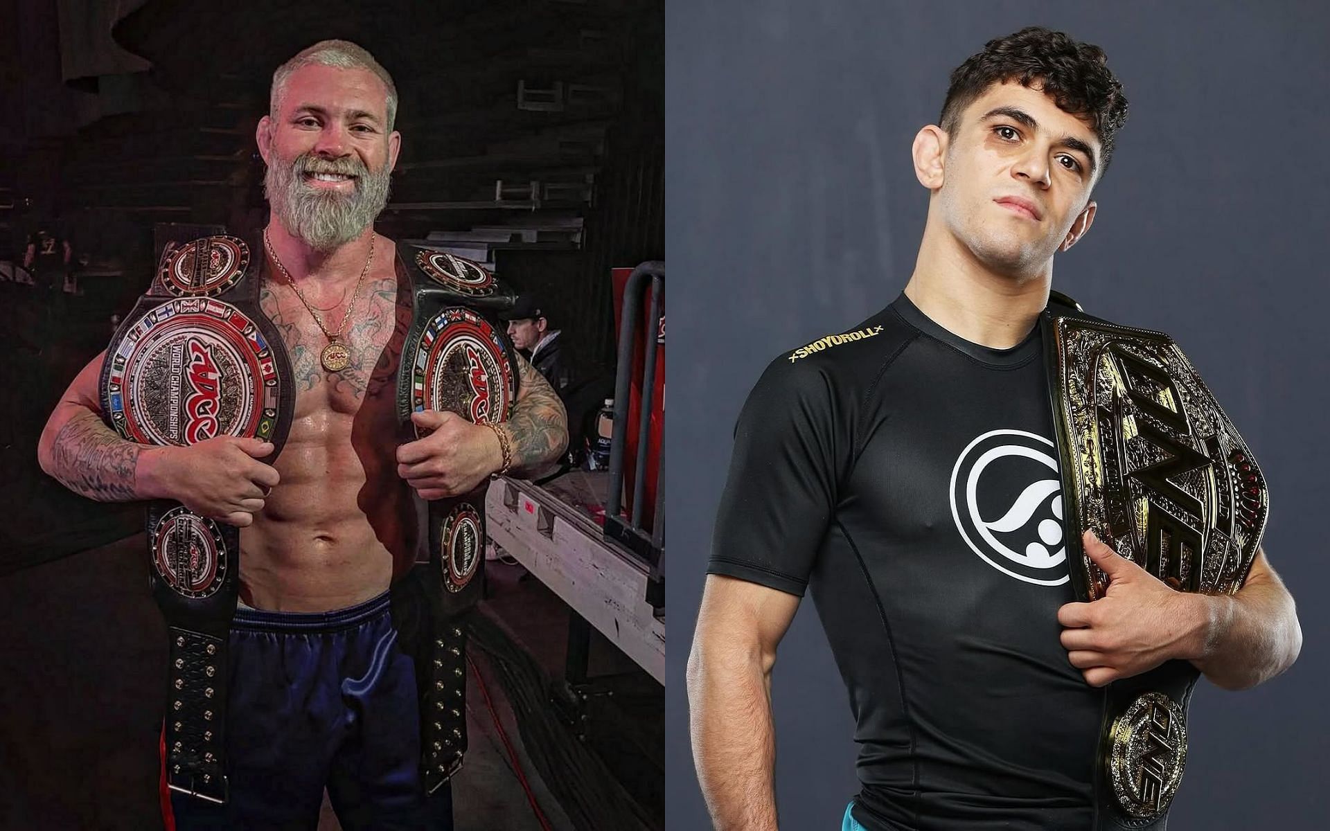 Gordon Ryan (left) dismisses Mikey Musumeci&rsquo;s (right) remarks on steroid use. [Images courtesy: @gordonlovesjiujitsu and @mikeymusumeci on Instagram]