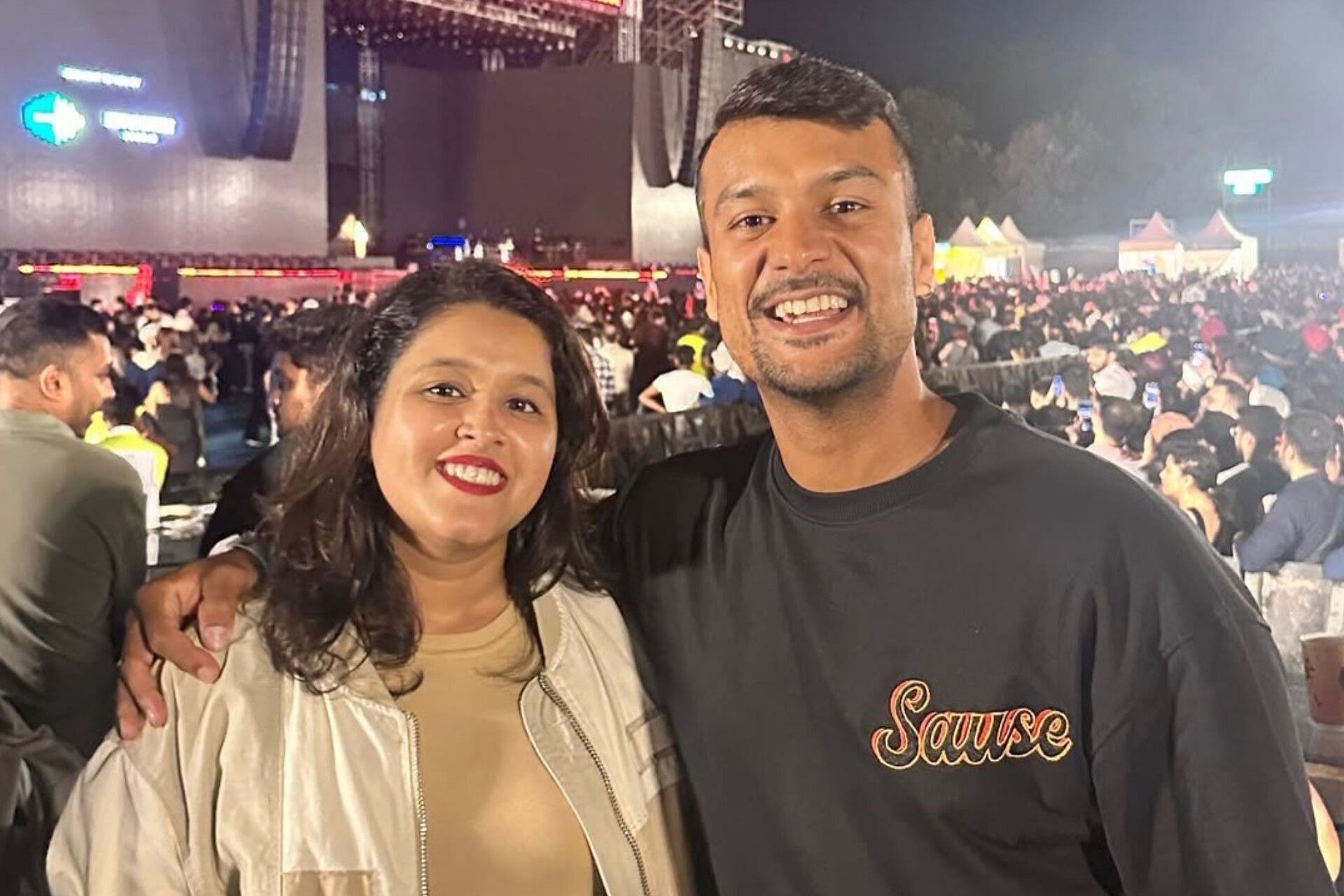 Mayank Agarwal attends Diljit Dosanjh&rsquo;s concert in Bengaluru with wife (Image via Instagram-@mayankagarawal)