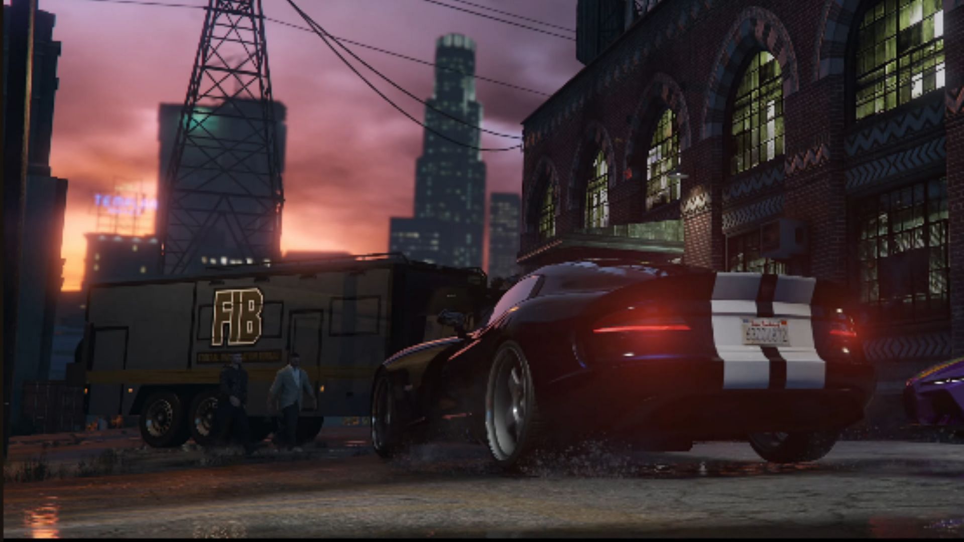 Here&#039;s the shot of the FIB Terrorbyte from the trailer (Image via Rockstar Games)