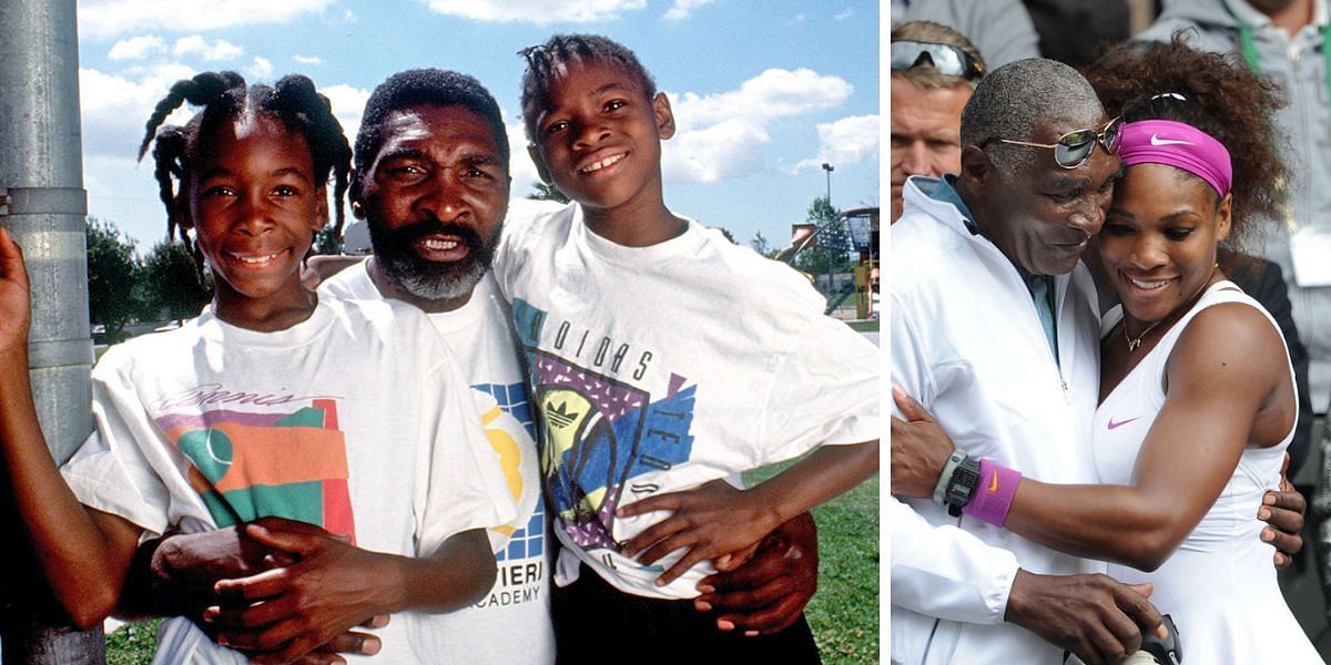 Venus &amp; Serena Williams with their father Richard Williams [Image Source: Getty Images]