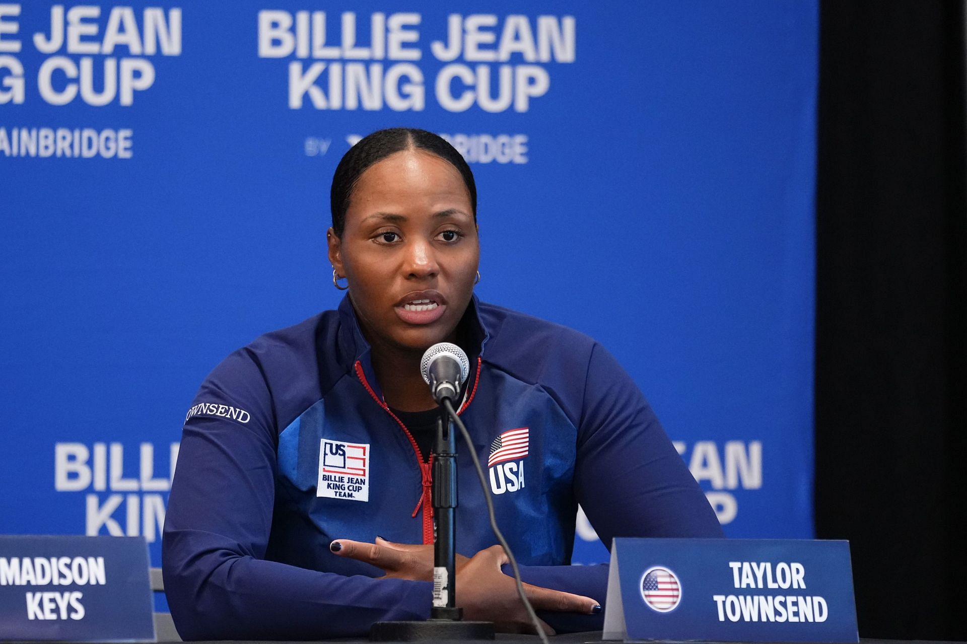 Taylor Townsend at the Billie Jean King Cup Qualifier - USA v Belgium: Previews - Source: Getty