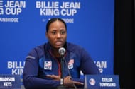 Taylor Townsend at the Billie Jean King Cup Qualifier - USA v Belgium: Previews - Source: Getty