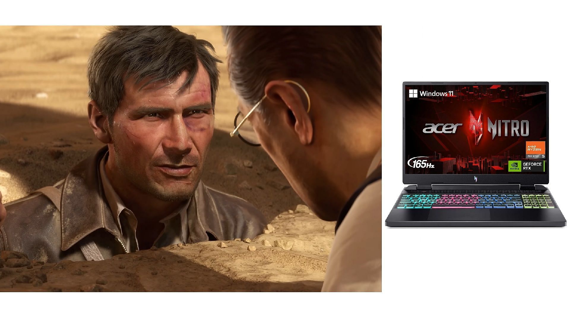 Picture of Indiana Jones and the Great Circle and Acer Nitro 16 Gaming Laptop