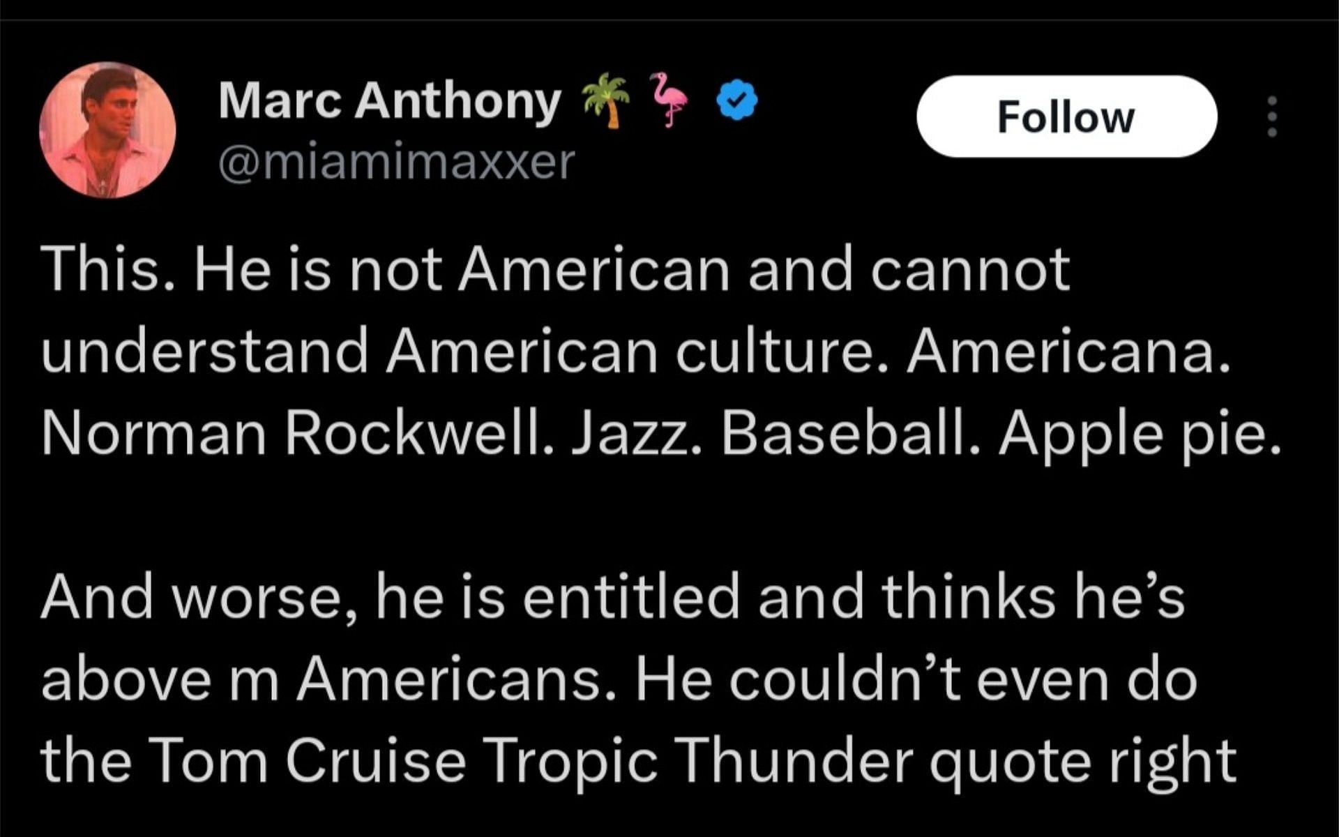 A netizen reacted to Musk&#039;s tweet, (Post via @miamimaxxer/X)