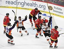 Watch: Goalie fight breaks out in first period during Thunder-Royals ECHL game