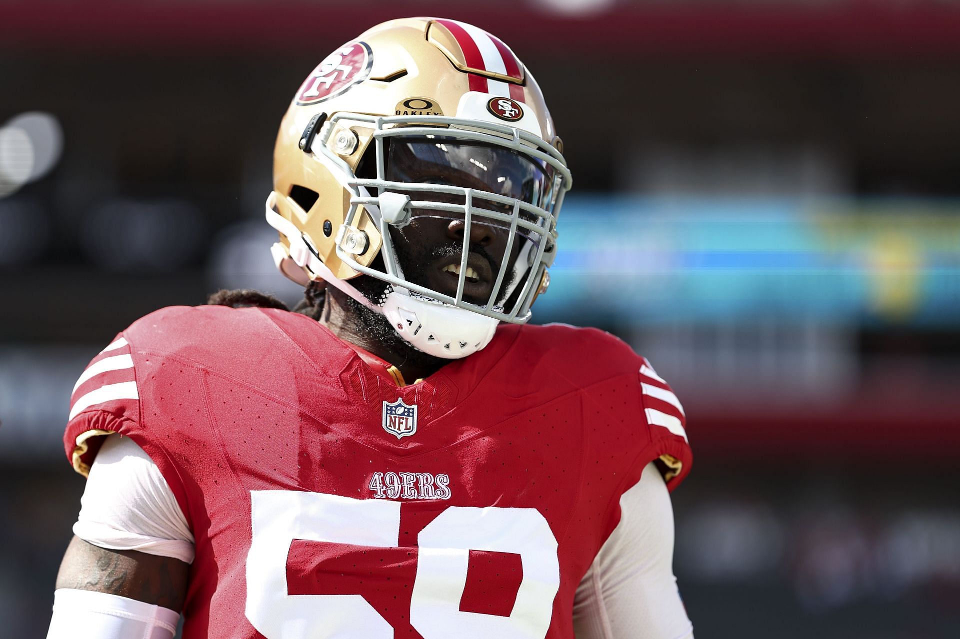 De&#039;Vondre Campbell at San Francisco 49ers v Tampa Bay Buccaneers (Credits: Getty)