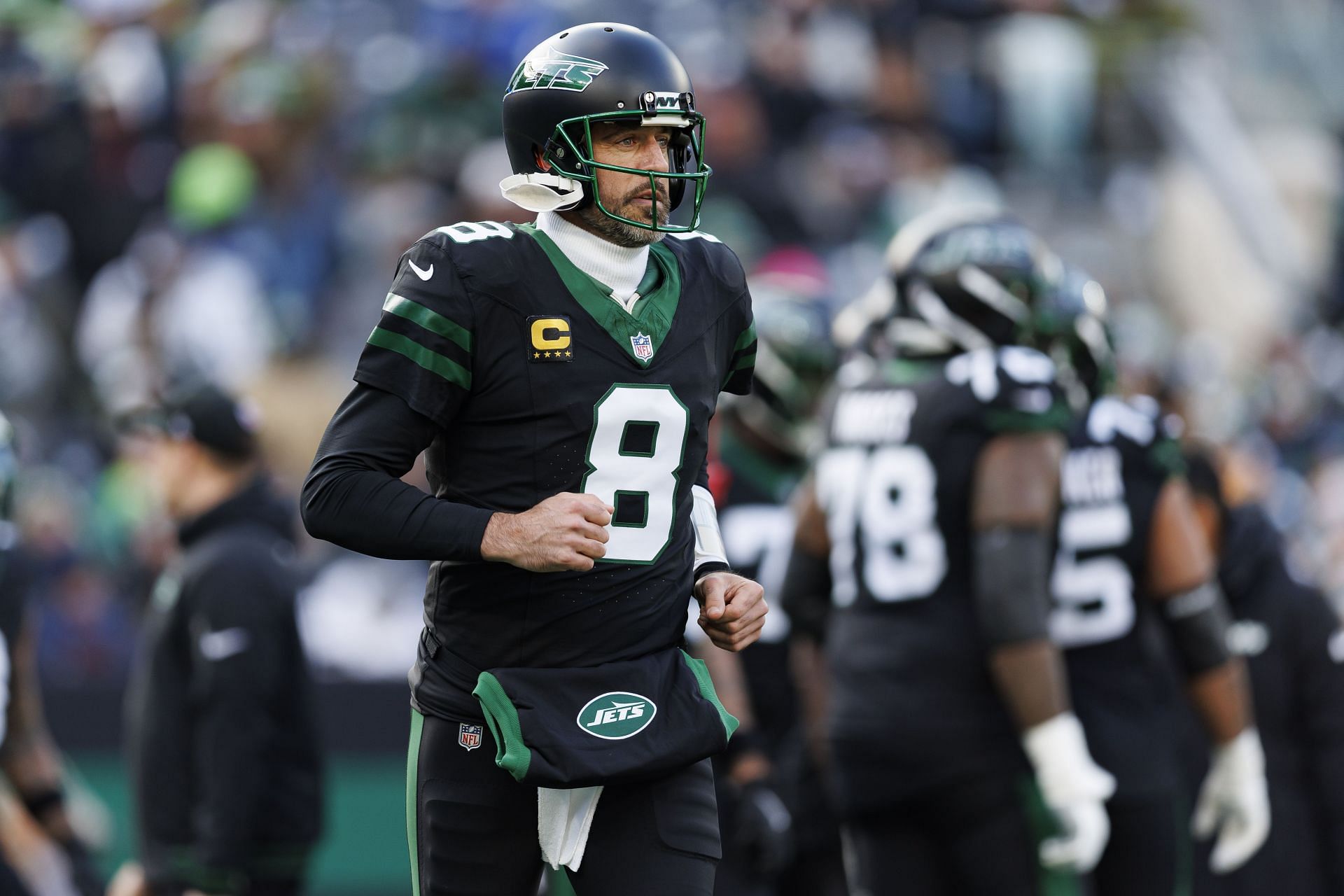 Aaron Rodgers during Seattle Seahawks v New York Jets - Source: Getty