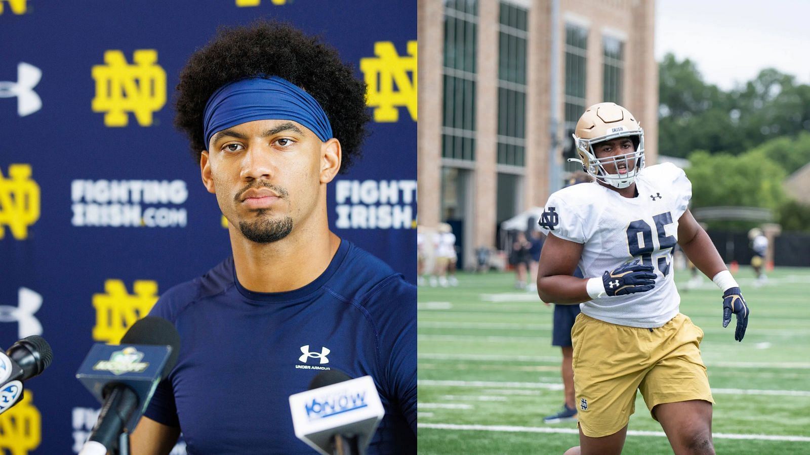 Jaden Mickey and Tyson Ford have both chosen California after entering the transfer portal at Notre Dame. (Photo Credits: IMAGN)