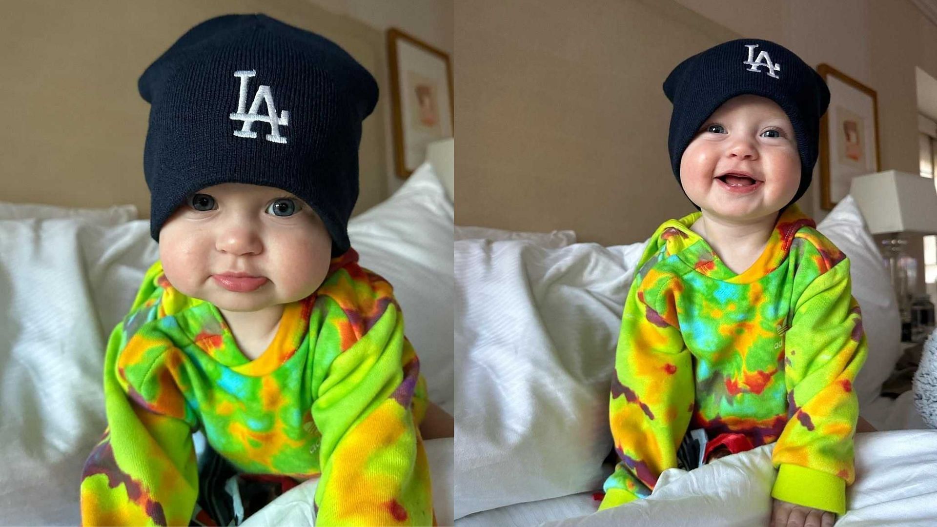 Michael Kopech&#039;s wife Morgan shared pictures of their daughter Clover rocking a Dodgers cap (Photo Source: @morganhaleykopech Instagram)