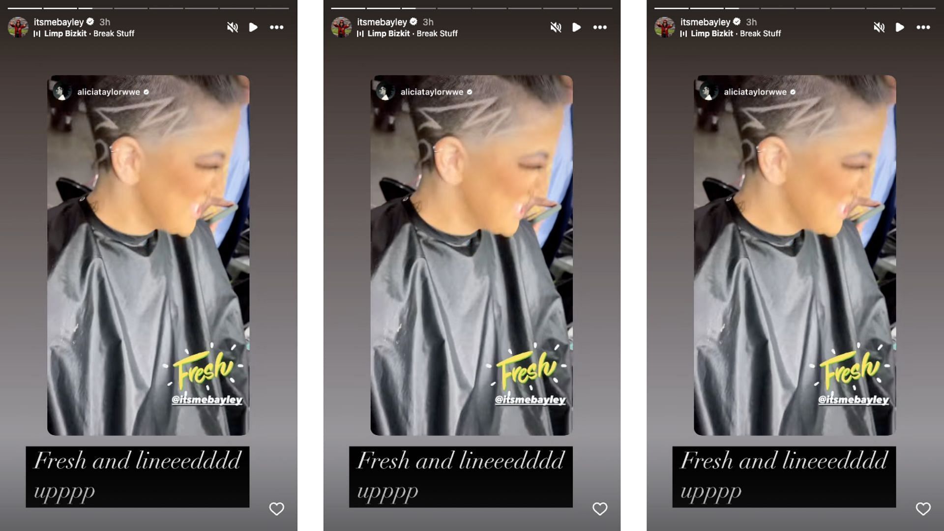 The former Women&#039;s Champion showed off a new look. [Image credit: Screenshot of Bayley&#039;s Instagram story]