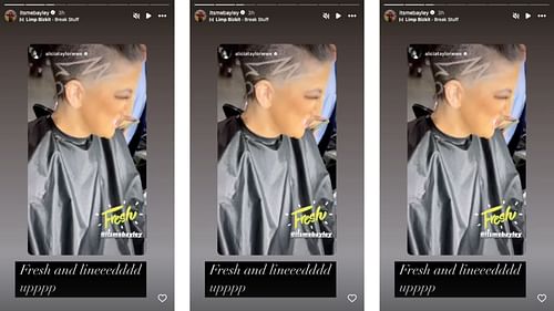 The former Women's Champion showed off a new look. [Image credit: Screenshot of Bayley's Instagram story]