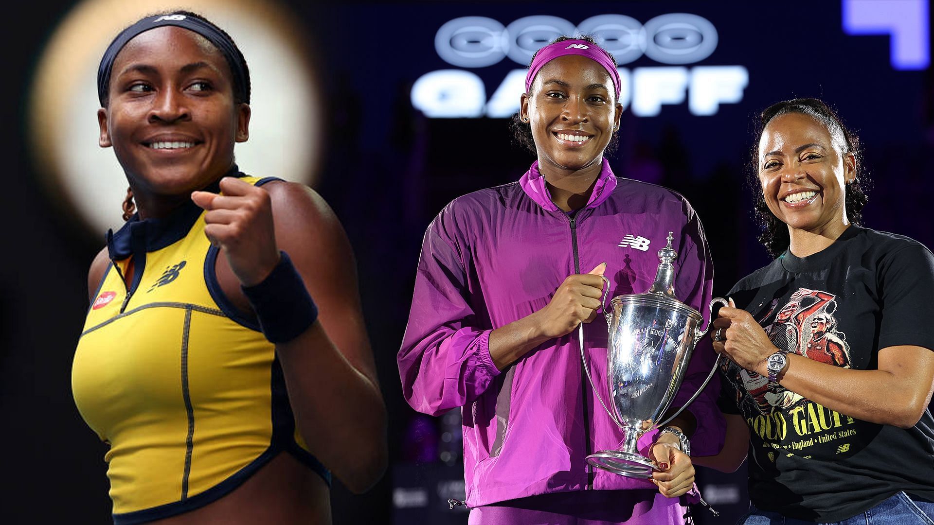 Coco Gauff (L) with her mother Candi (R) [Image Source: Getty Images]