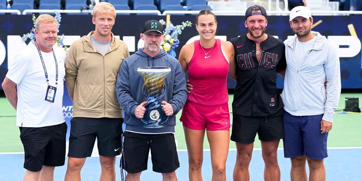 Aryna Sabalenka with her team | Image: Getty