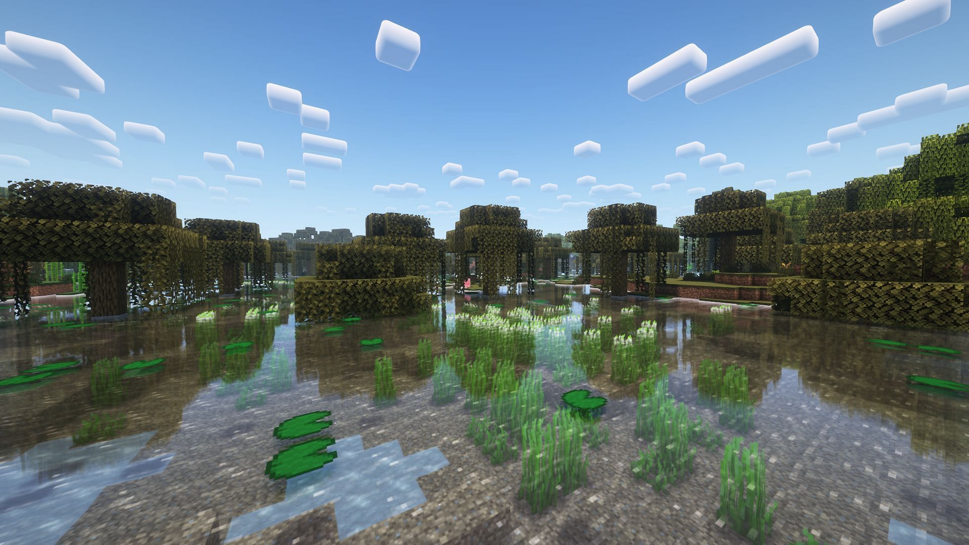 Swamp villages will be great because of swamp villagers giving special trades (Image via Mojang Studios)