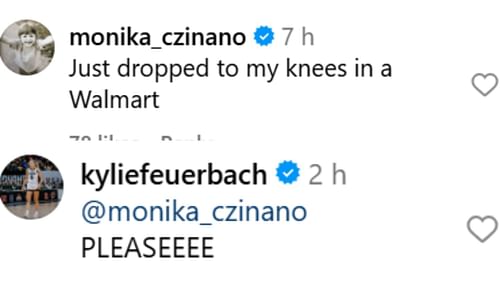Monika Czinano's comment for Kylie Feuerbach saw them share a heartfelt interaction on Instagram.