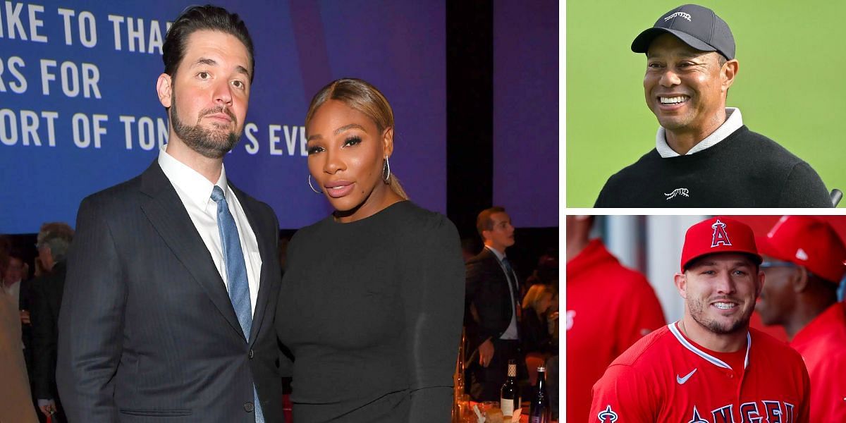 Serena Williams husband Alexis Ohanian Tiger Woods Mike Trout