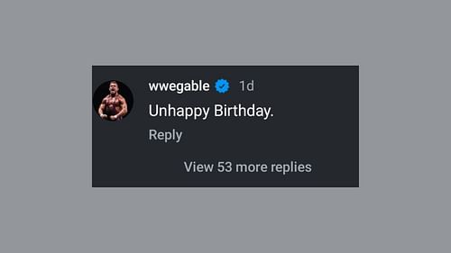 Chad Gable's comment (Image via @otis_wwe on Instagram)