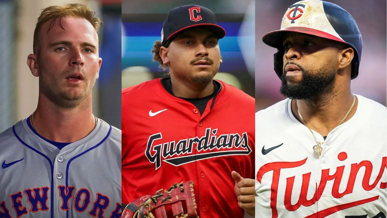 (Left to Right) Pete Alonso, Josh Naylor and Carlos Santana (Images from - Getty)