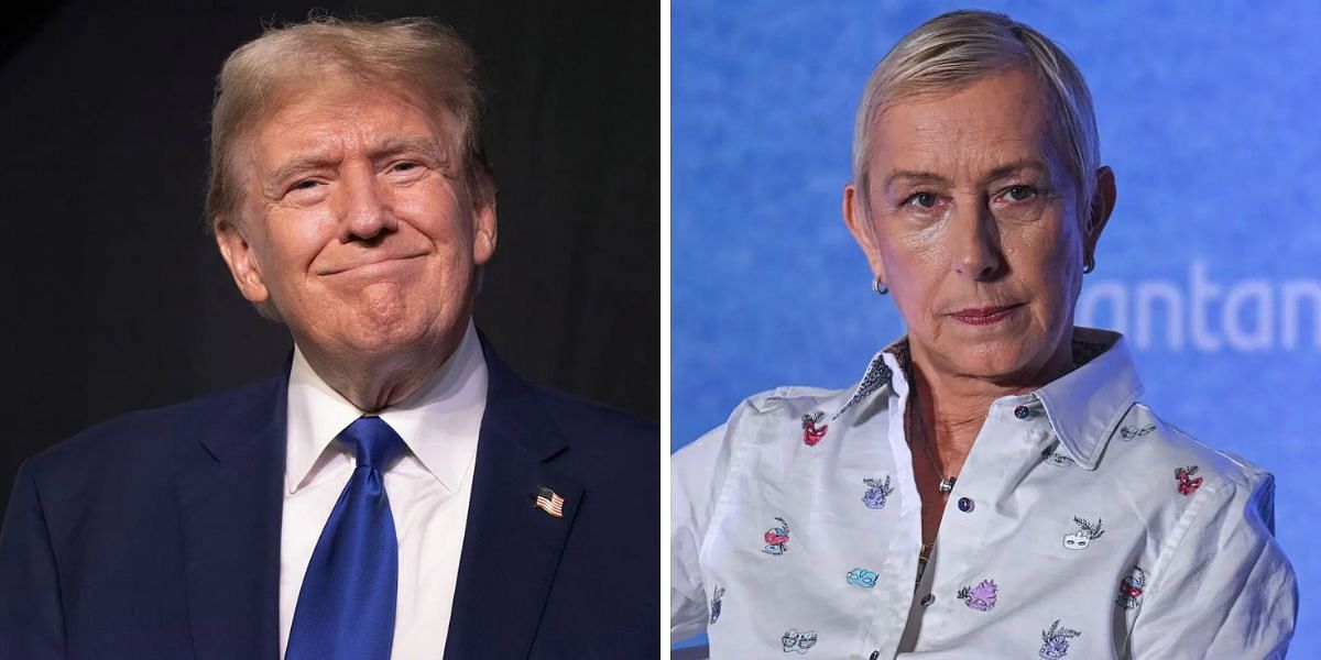 Donald Trump (L), Martina Navratilova (R), Sources: Getty