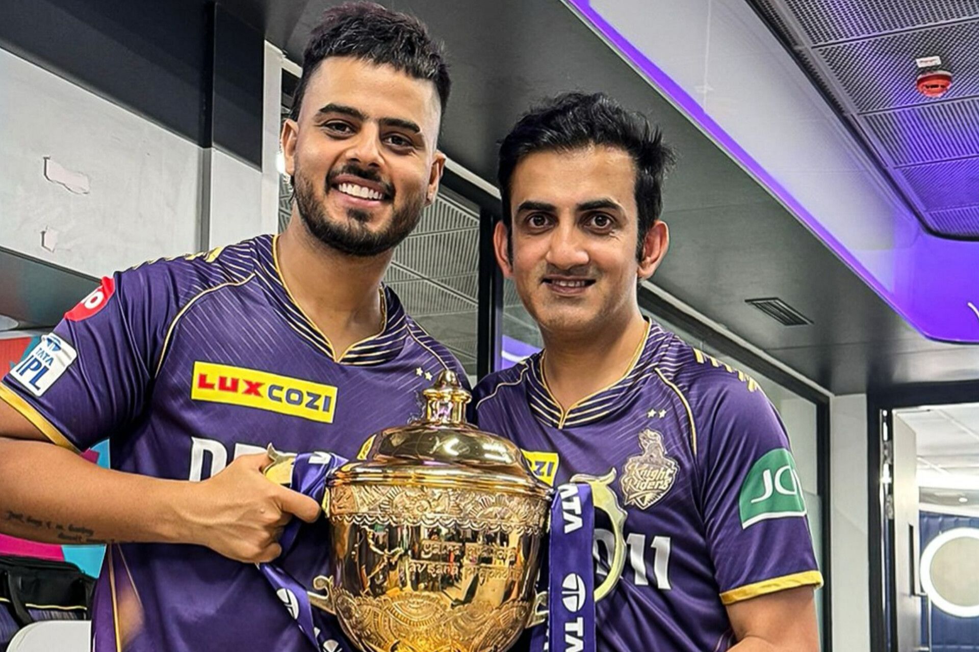 Nitish Rana and Gautam Gambhir (Image via Instagram-@nitishrana_official)