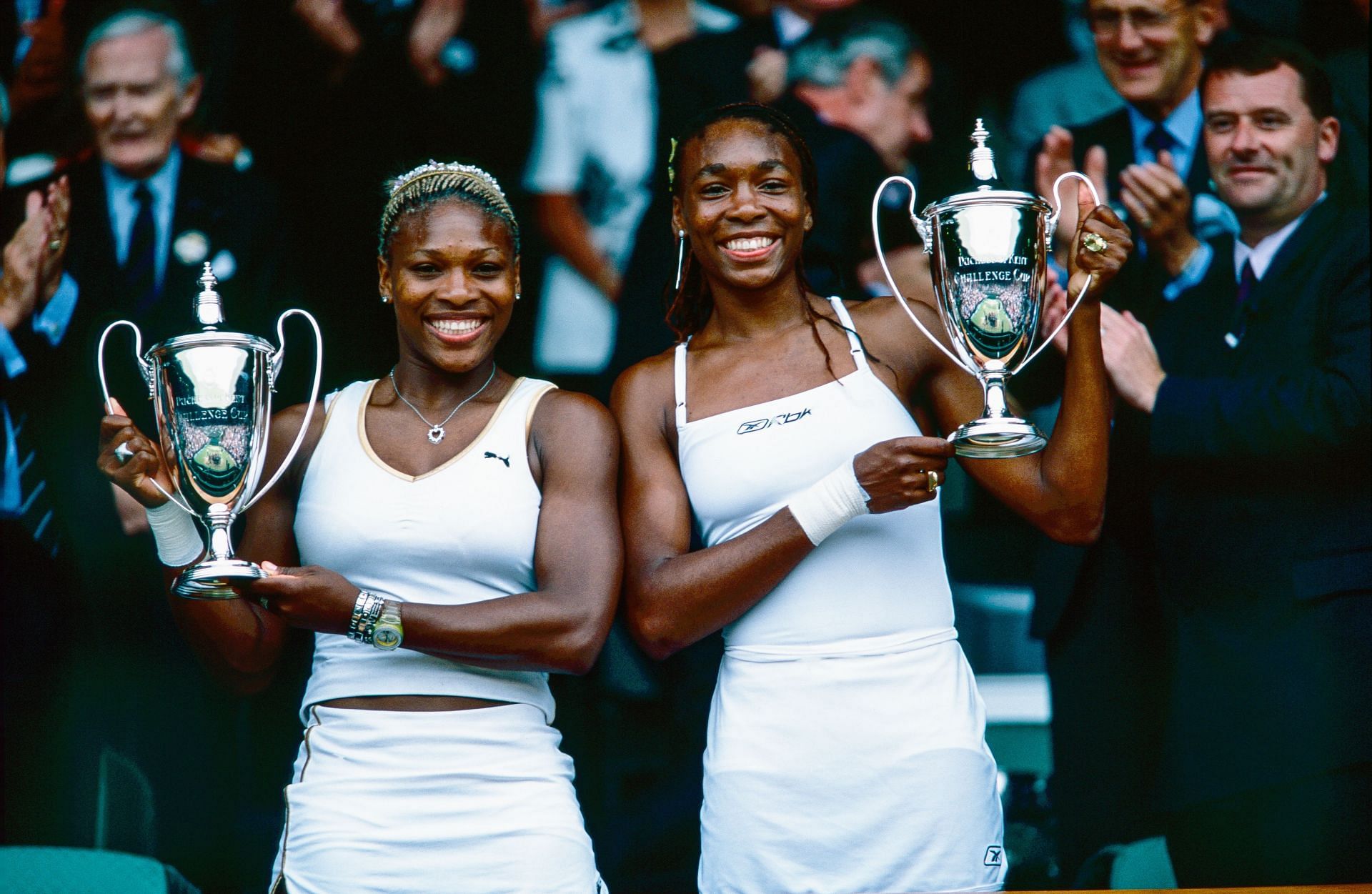 The Williams sisters at the 2002 Wimbledon Championships (Source: Getty)